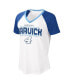 ფოტო #1 პროდუქტის Women's White, Blue Kevin Harvick Overtime V-Neck T-shirt