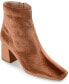 Фото #1 товара Women's Hazara Wide Width Velvet Block Heel Dress Booties