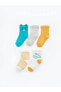 LCW baby Baskılı Erkek Bebek Soket Çorap 5'li