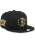 ფოტო #1 პროდუქტის Men's Black Boston Red Sox 2024 Armed Forces Day 9FIFTY Snapback Hat