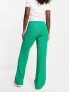 Фото #3 товара Urban Revivo straight leg trousers in green