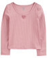 Фото #1 товара Kid Embroidered Ribbed Knit Top 7