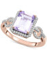 ფოტო #1 პროდუქტის Rose de France Amethyst (2 ct. t.w.) & Diamond (1/10 ct. t.w.) Ring in Sterling Silver & 14k Rose Gold-Plate