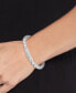 ფოტო #2 პროდუქტის Beaded Stainless Steel Logo Stretch Bracelet