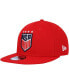 Men's Red USWNT Team Basic 9FIFTY Snapback Hat