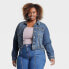 Фото #1 товара Women's Denim Jacket - Ava & Viv Blue 3X