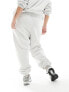 In The Style Plus cuffed leg jogger with drawstring in grey marl