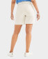 Фото #2 товара Women's High-Rise Belted Cuffed Denim Shorts, Created for Macy's