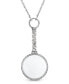 ფოტო #1 პროდუქტის Pewter Crystal Magnifying Glass 30" Necklace