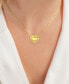 Polished Puff Heart Pendant Necklace in 10k Gold, 16" + 2" extender