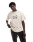 Pull&bear Metallica printed t-shirt in sand