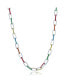 Фото #1 товара Sterling Silver Multi-Color Enamel Paperclip Necklace