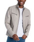 Фото #1 товара Men's Perforated Faux Leather Hipster Jacket, Created for Macy's