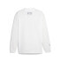 Puma Bmw Mms Statement Graphic Crew Neck Long Sleeve T-Shirt Mens White Casual T