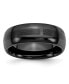 Фото #1 товара Ceramic Black Brushed and Polished Wedding Band Ring