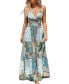 Women's Paisley Patchwork Twisted Maxi Beach Dress