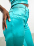 Amy Lynn Elvis disco stretch trousers in aqua co-ord