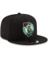 Фото #3 товара Men's Black Boston Celtics Official Team Color 9FIFTY Snapback Hat