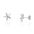 Charming silver earrings with zircons Flowers SVLE1464XE9BI00