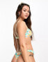 Фото #4 товара Kulani Kinis Retro V thong bikini bottom in Honey Pot floral print