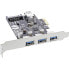 Фото #1 товара InLine 3+1ports USB 3.0 host controller - PCIe - with SATA power and LP bracket
