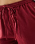 Фото #5 товара Esmee linen beach short co-ord in berry red