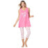 ფოტო #1 პროდუქტის Plus Size Scoopneck Tank & Capri Legging PJ Set