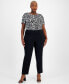 Фото #1 товара Plus & Petite Plus Size Tummy Control Pull-On Slim-Leg Pants, Created for Macy's