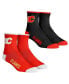ფოტო #1 პროდუქტის Men's Socks Calgary Flames Core Team 2-Pack Quarter Length Sock Set