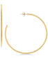 ფოტო #1 პროდუქტის Textured Skinny Hoop Earrings (1-1/2") in 14k Gold