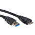Фото #5 товара ROLINE USB 3.0 Cable - USB Type A M - USB Type Micro B M 2.0 m - 2 m - USB A - Micro-USB B - USB 3.2 Gen 1 (3.1 Gen 1) - Male/Male - Black