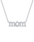 Фото #1 товара Macy's diamond "Mom" 18" Pendant Necklace (1/10 ct. t.w.) in Sterling Silver