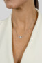 Elegant silver necklace with genuine pearl NCL56W