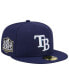 Фото #3 товара Men's Navy Tampa Bay Rays 2020 World Series Team Color 59FIFTY Fitted Hat