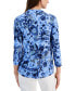 Фото #2 товара Women's Printed V-Neck Knit Top, Created for Macy's