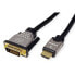 ROLINE 11.04.5870 - 1 m - DVI - HDMI - Male - Male - Gold