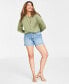 ფოტო #1 პროდუქტის Women's High Rise Raw-Hem Jean Shorts, Created for Macy's