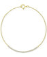 ფოტო #1 პროდუქტის Cubic Zirconia Horizontal Link Chain Bracelet in 10k Gold