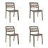 Garden chair Garbar Wind Brown Chocolate polypropylene 50 x 78 x 54 cm 50 x 54 x 78 cm 4 Units (4 Pieces)