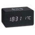 Фото #3 товара Часы-будильник с беспроводным зарядным Чёрный PVC Деревянный MDF 15 x 7,5 x 7 cm (12 штук)