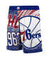 ფოტო #3 პროდუქტის Men's Royal Philadelphia 76ers Hardwood Classics Jumbotron Sublimated Shorts