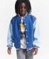 Фото #1 товара Little and Big Boys Cotton Denim Varsity Jacket, Created for Macy's