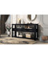 Фото #10 товара 62.2" Modern Console Table Sofa Table For Living Room With 4 Drawers And 2 Shelves