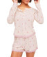 Women's Kennedy Pajama Long Sleeve Henley & Short Set