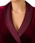 Women's Belted Velvet Shawl-Lapel Blazer