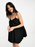 Sister Jane puffball bow jacquard mini dress in black