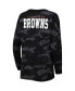 ფოტო #10 პროდუქტის Women's Black Cleveland Browns Camo Long Sleeve T-shirt