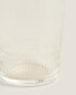 Raised-design glass soft drink tumbler