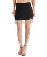 ფოტო #1 პროდუქტის Women's Fringe-Trimmed Slit-Front Mini Skirt