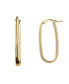 Polished Oval Hoop Earrings in 10k Gold